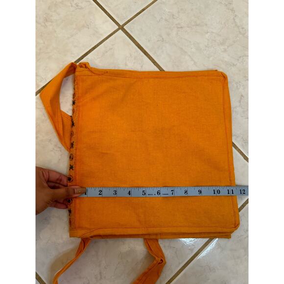 Orange Indian Mirrored Embroidered Tote Bag - Picture 4 of 10